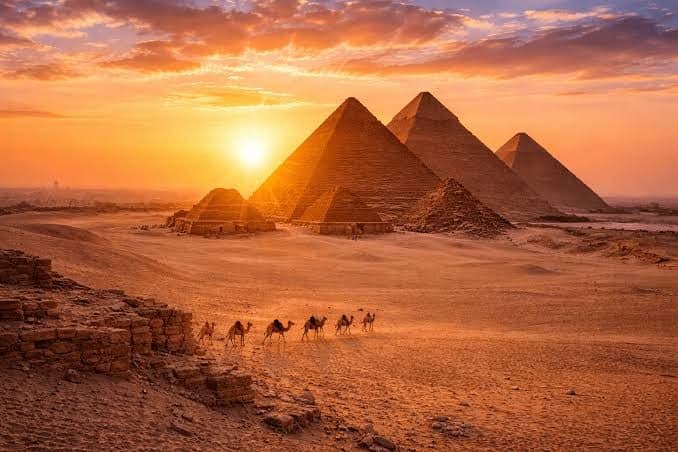 Giza Pyramids & Sphinx at Sunrise
