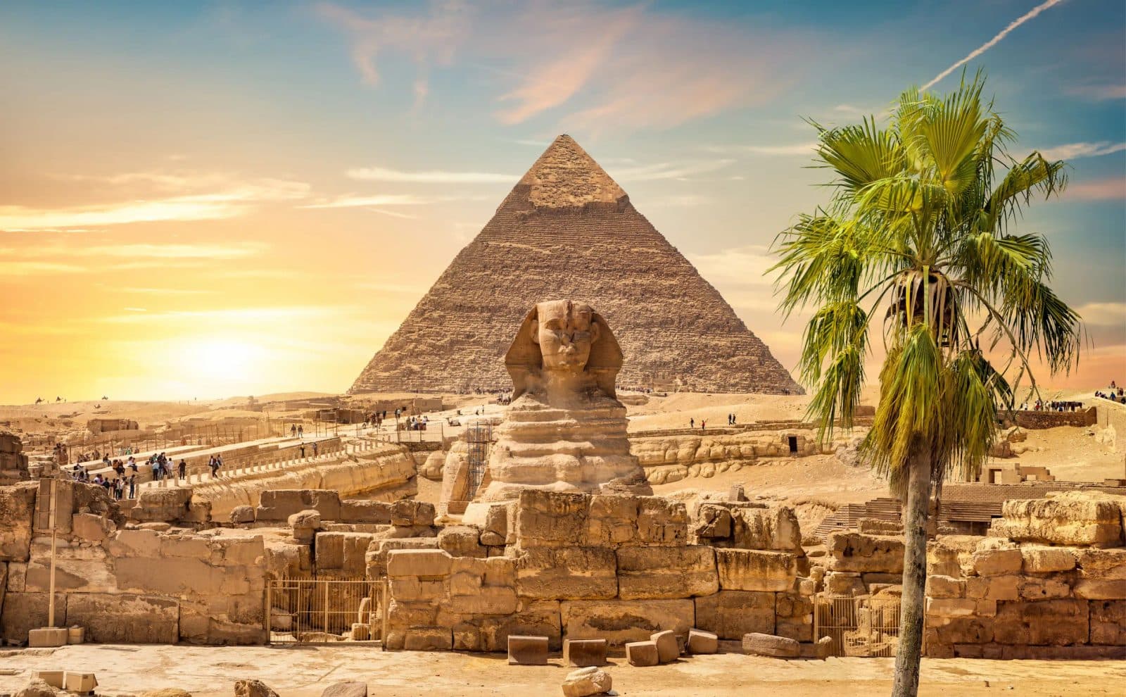 The Pyramids of Giza near Cairo