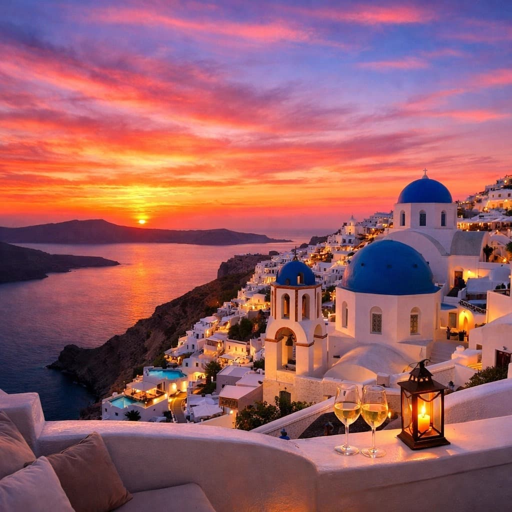 Oia Sunset & Blue Domes Walk