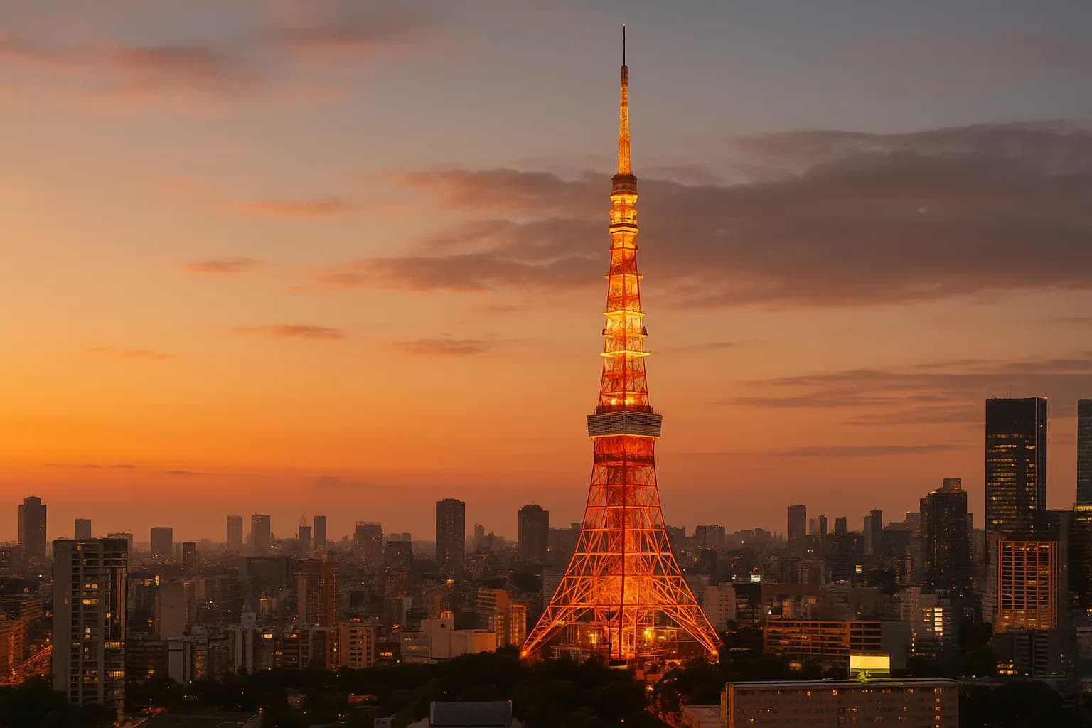 Tokyo Tower Observatory at Dusk